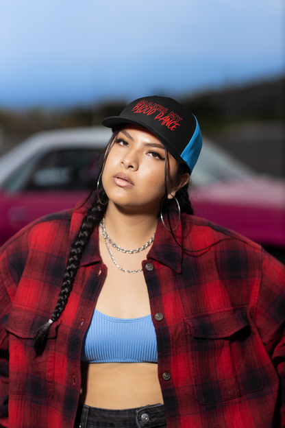 MMBD Blue Mesh & Black Cap Trucker Hat